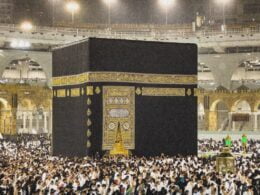 kaaba during rain - umrah allowed on all types of visas