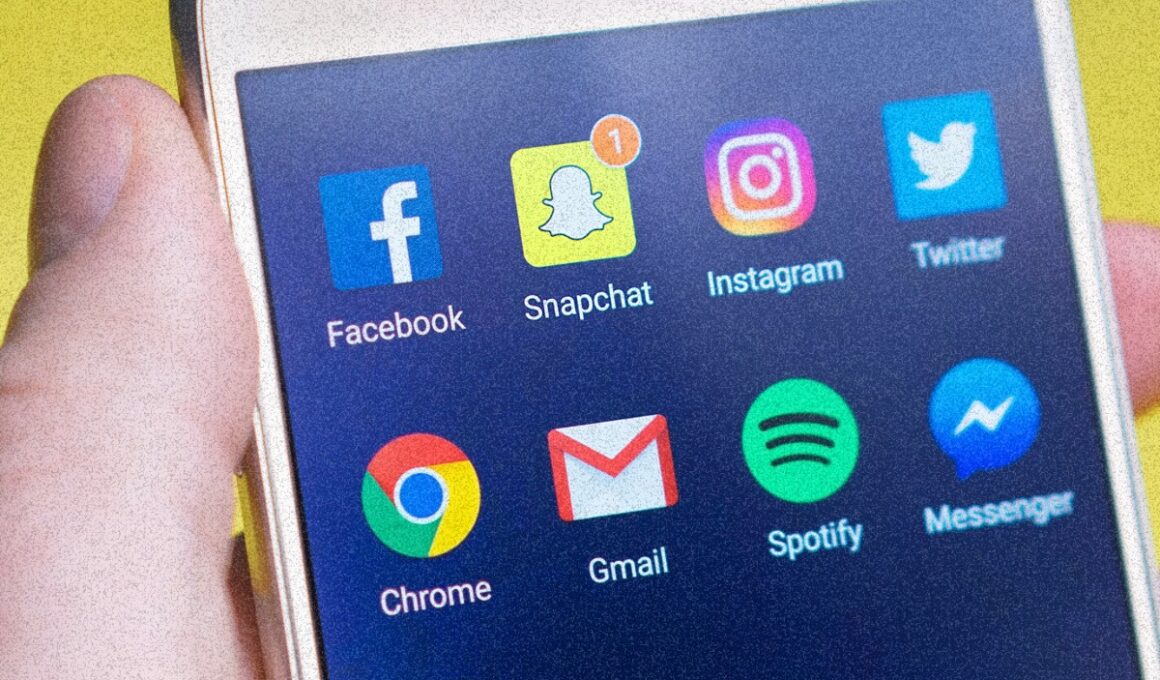 social media apps on the smartphone