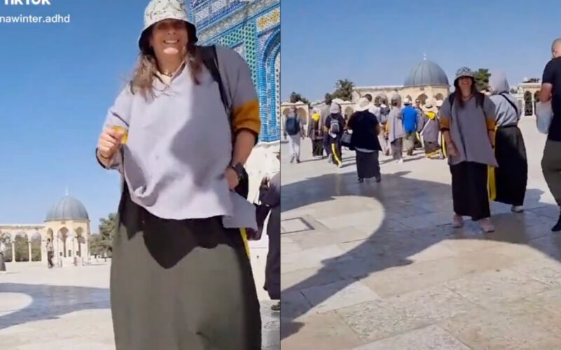 Israeli Girl Dances At The Al Aqsa Mosque
