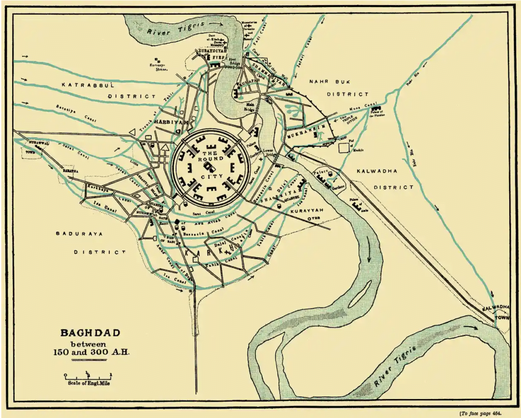 1883 illustration of early Baghdad