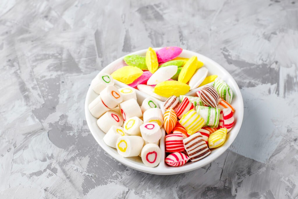 colorful candies jelly marmalade unhealthy sweets