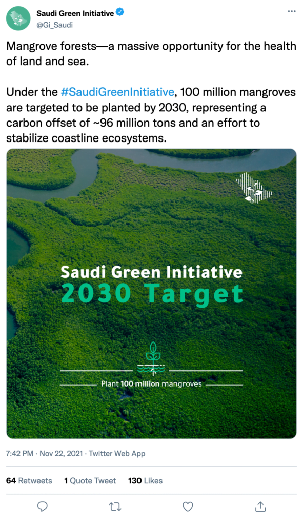 mangroves forest saudi green initiative