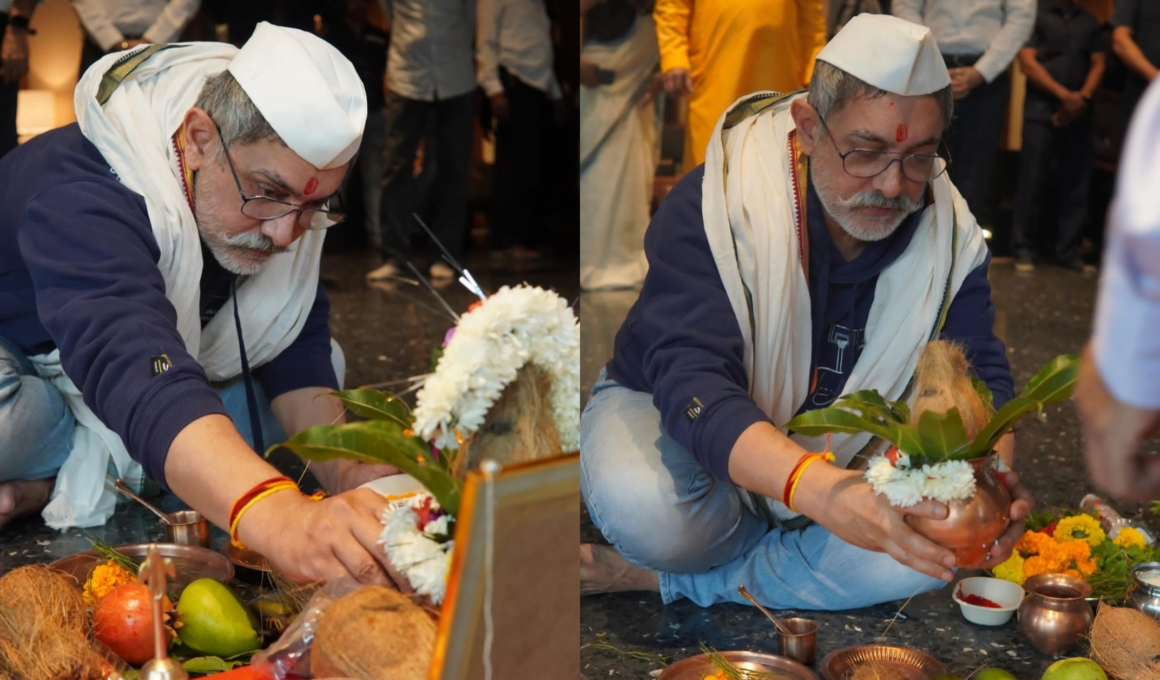 Muslim Bollywood Actor Aamir Khan Caught Doing Puja on His New Office Ceremony