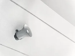 loud speaker with white background