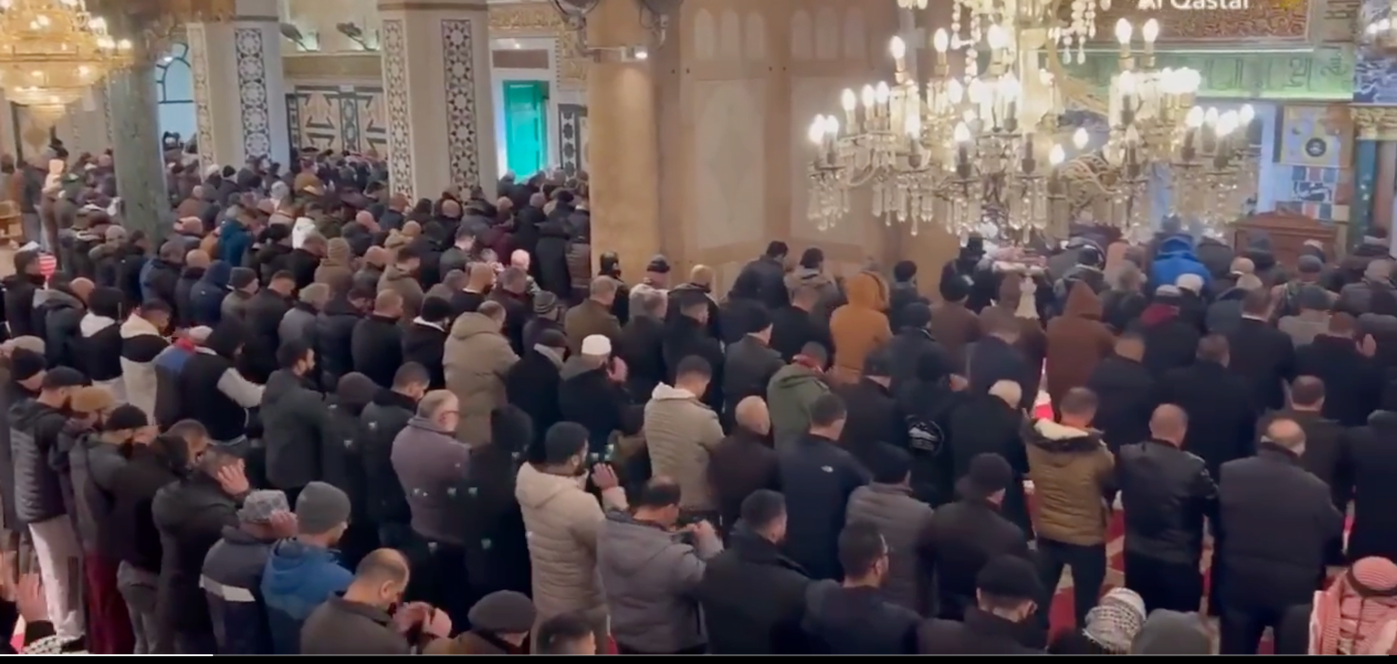 Funeral prayers at Al Aqsa Mosque for earthquake victims in Turkey and Syria