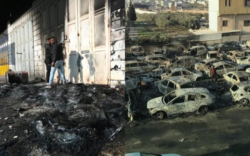 Israeli Occupiers Burn Dozens of Palestinian Homes and Cars in the West Bank