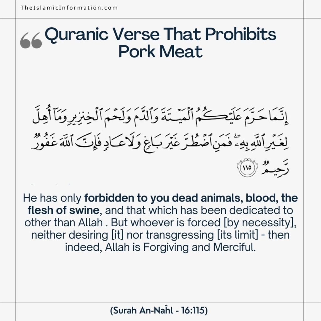 Quranic Verse That Prohibits Pork Meat
