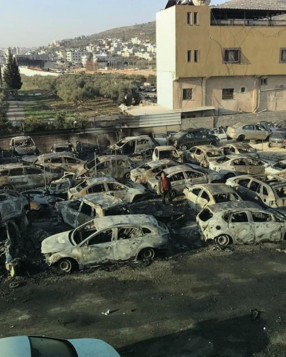 burnt palestinian cars