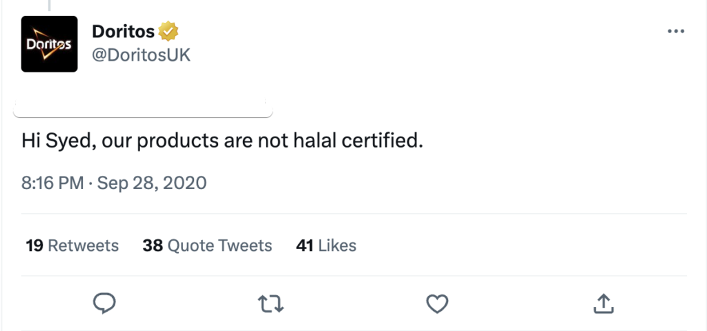 doritos uk not halal