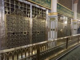 Golden Barriers Installed In front of Rawdah Of Prophet Muhammad PBUH3