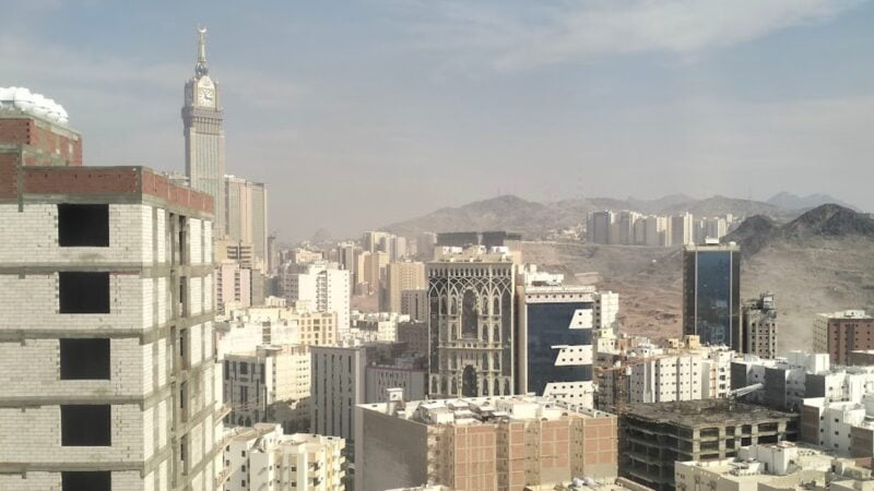 makkah city with clock tower