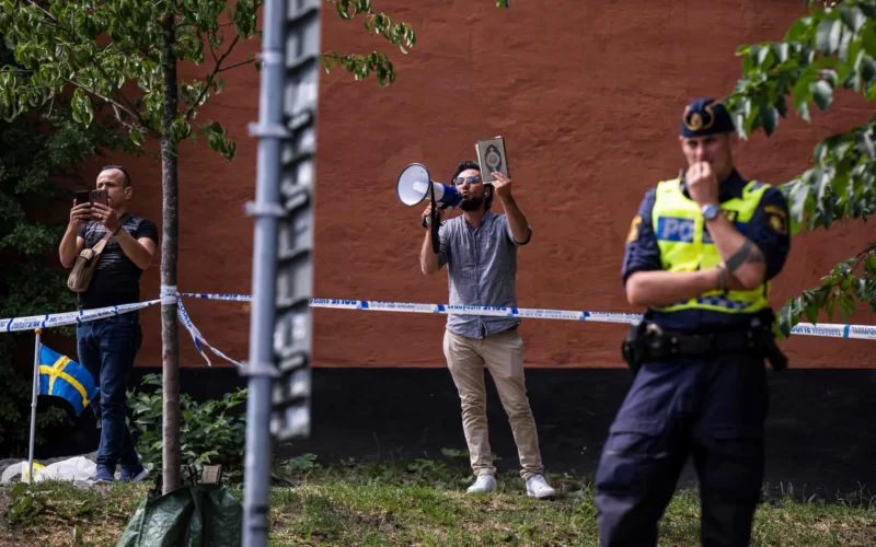 Salwan Momika Burns Quran Stockholm Mosque