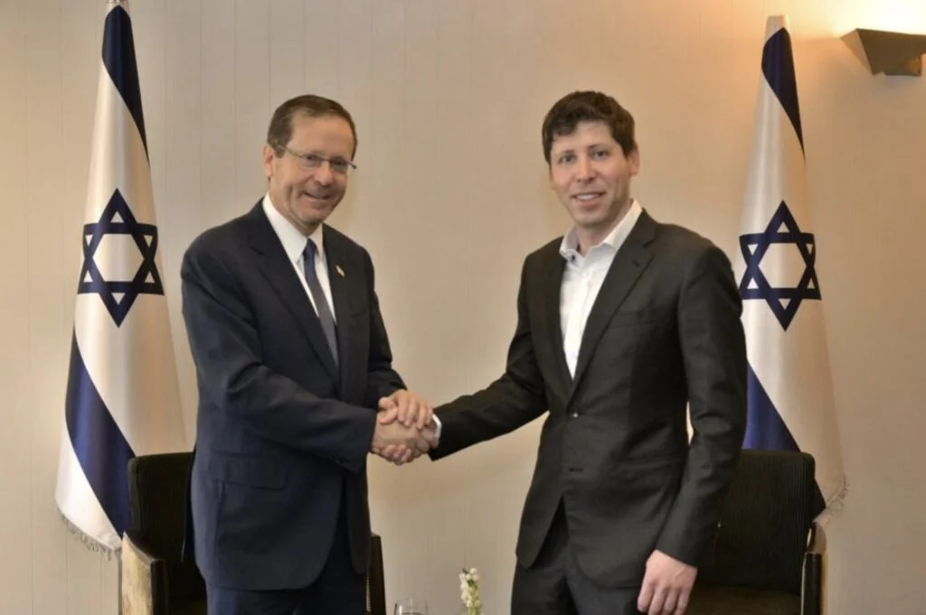Sam Altman with Israeli President Isaac Herzog