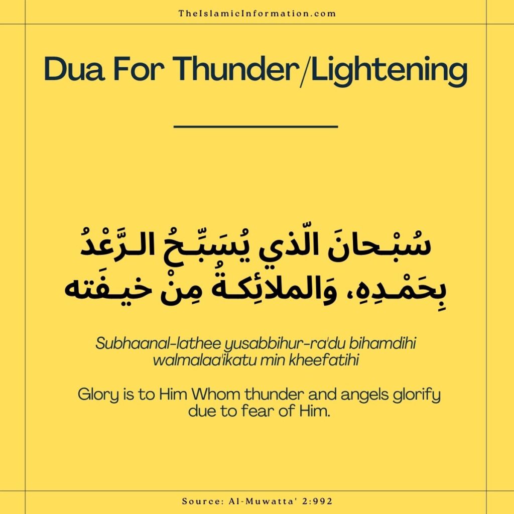 Dua For Thunder Lightening