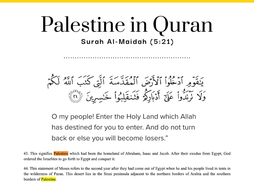 Palestine in Quran