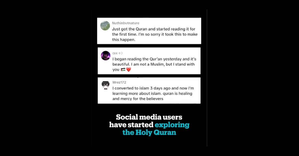 tiktok users reading quran