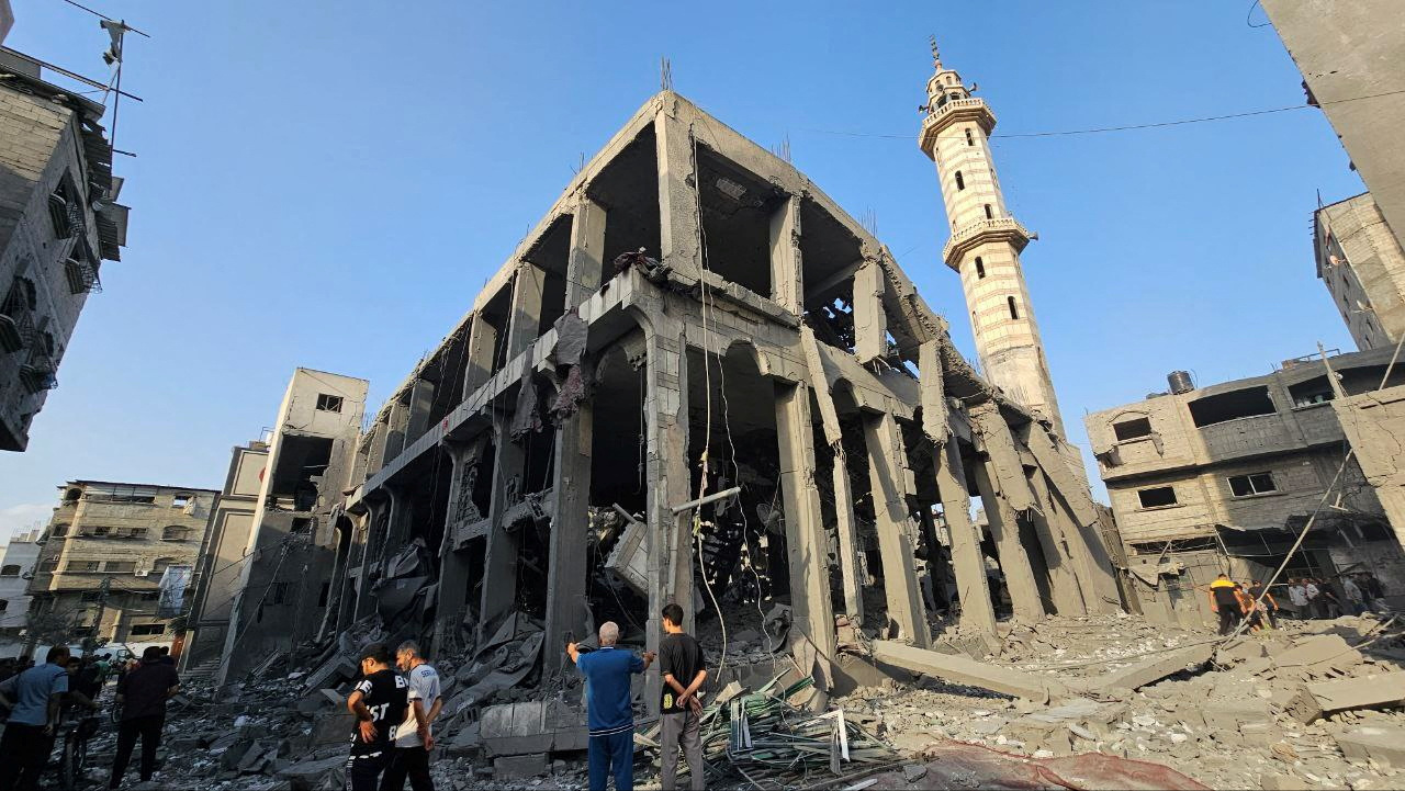 Destroyed mosque in Gaza