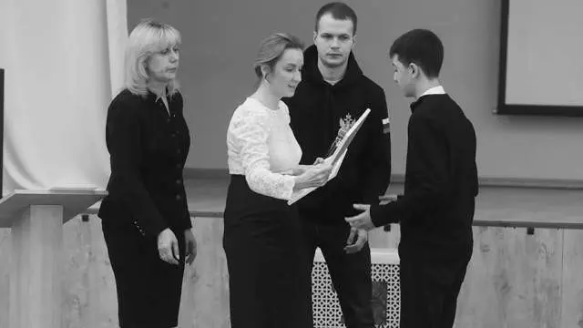 Russian Childrens Ombudsperson Maria Lvova Belova awarding Islam Khalilov for saing lives during Crocus City Hall attack