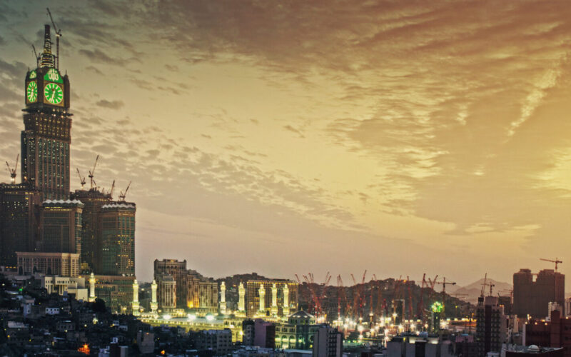 masjid al haram at dusk time