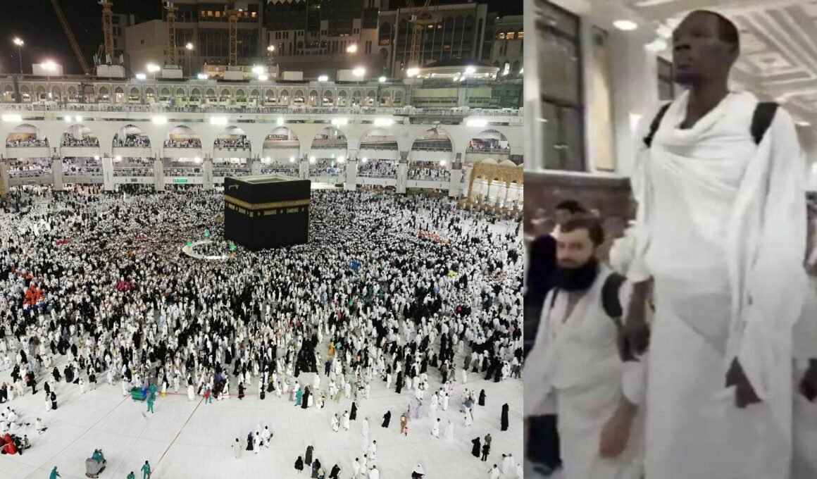 eight feet tall umrah pilgrim