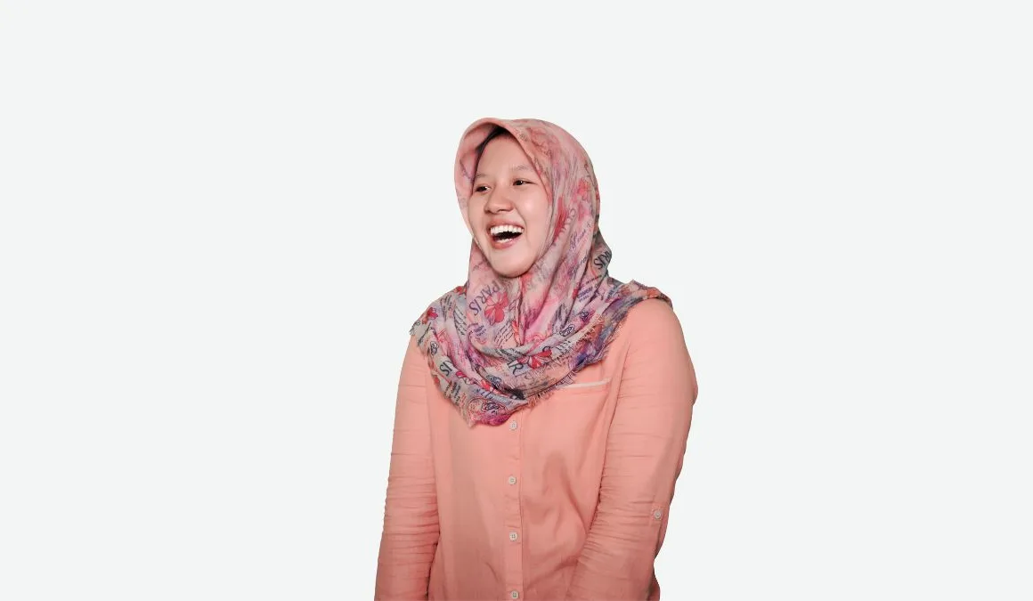 Hijabi laughing