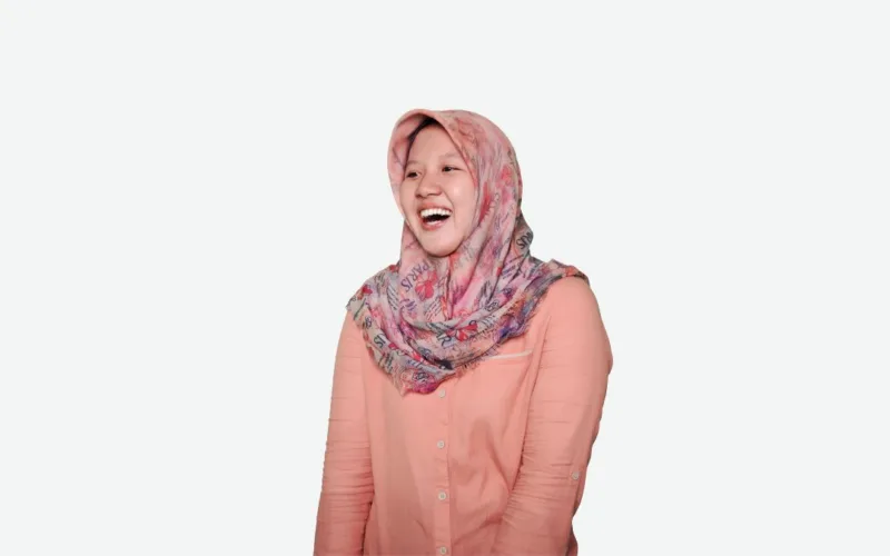 Hijabi laughing