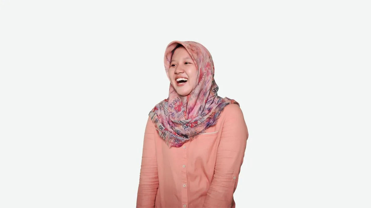 Hijabi laughing
