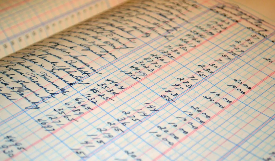 close up photo of ledger s list