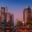 dubai UAE City Buildings during Sunset