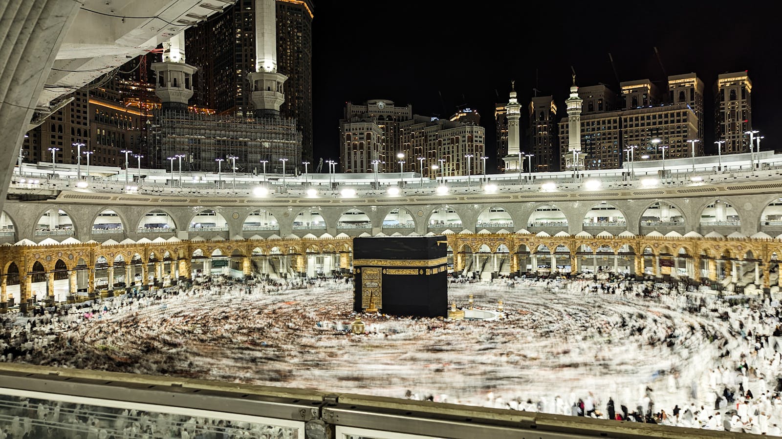 Long Exposure Photo of Kaaba Surrounded by Crowds of People