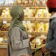 Muslim Couple Buying Groceries