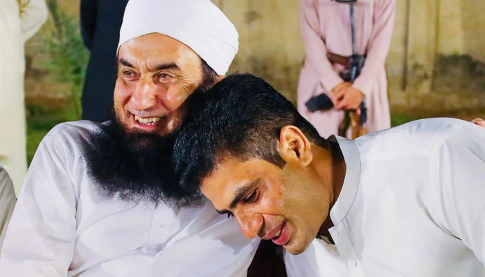 arshad nadeem with moulana tariq jamil