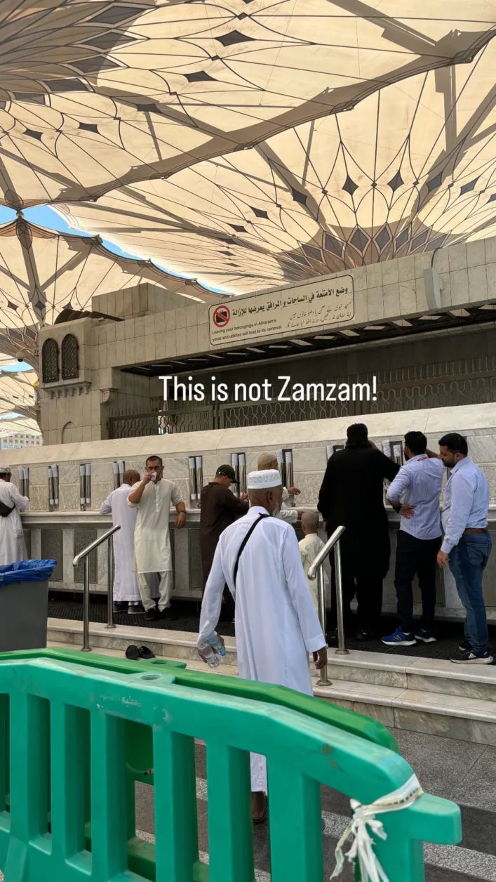 this is not zamzam masjid an nabawi