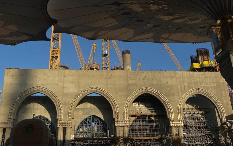 Scaffolding Removed Prophet Mosque Expansion