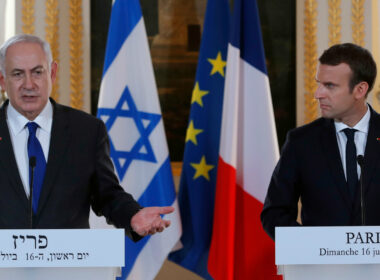 netanyahu with macron