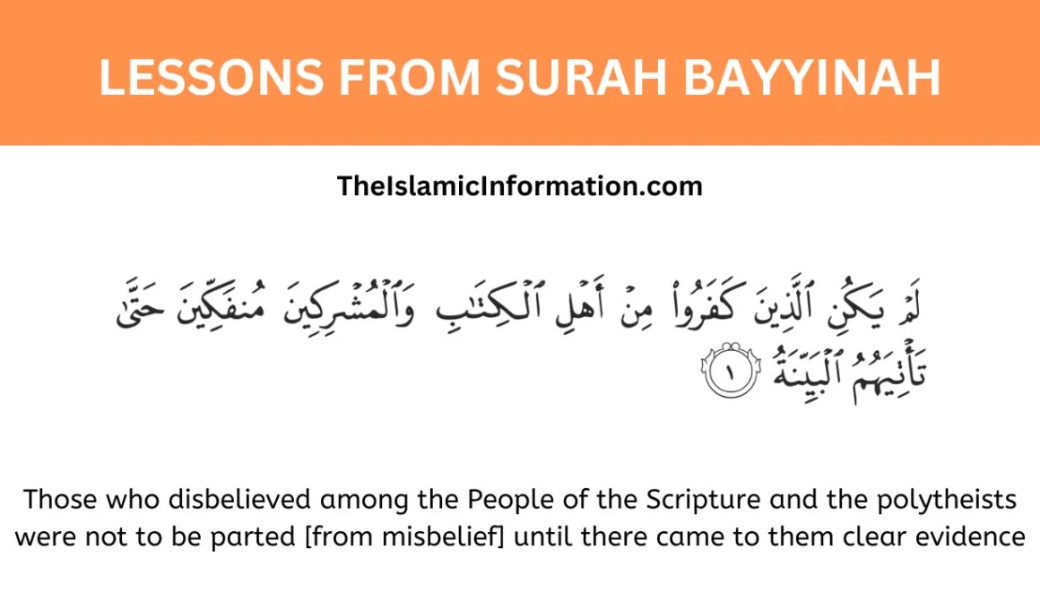 LESSONS FROM Surah Bayyinah