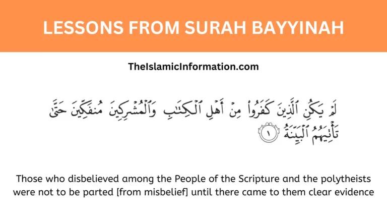 LESSONS FROM Surah Bayyinah