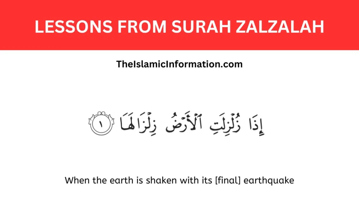 LESSONS FROM Surah Zalzalah