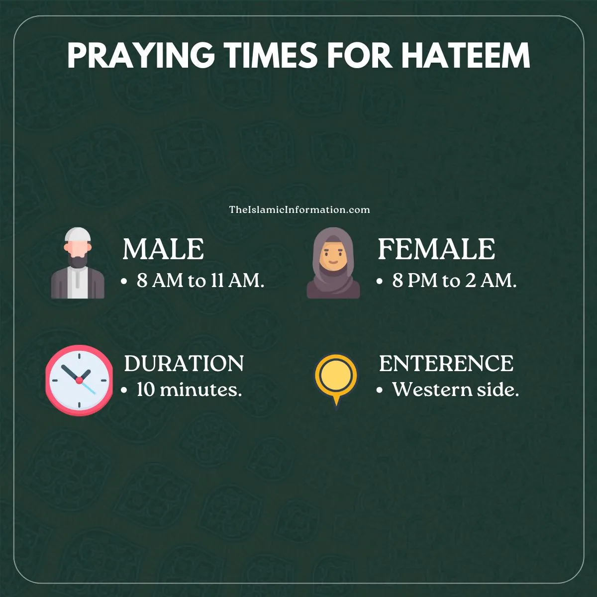 Praying times for Hateem