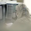 muslim woman working on office computer