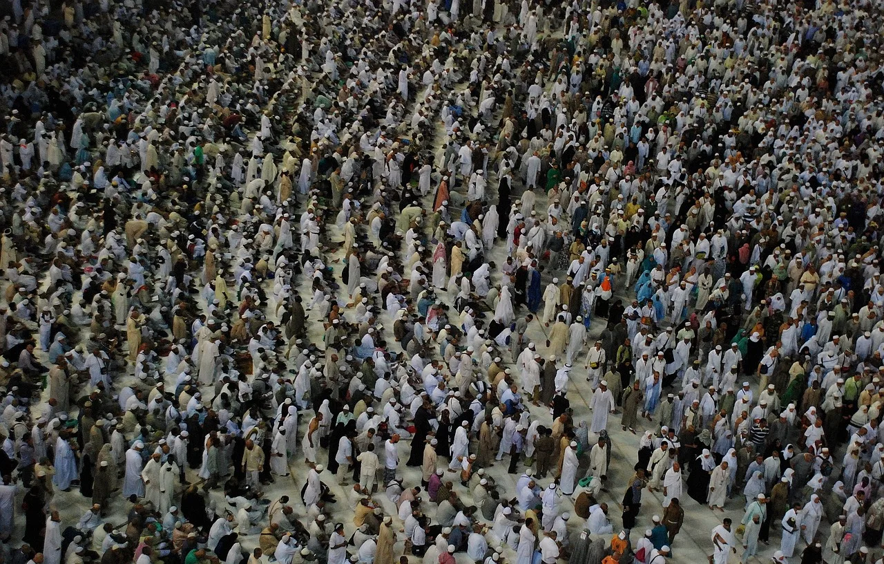 pilgrims during hajj in mecca