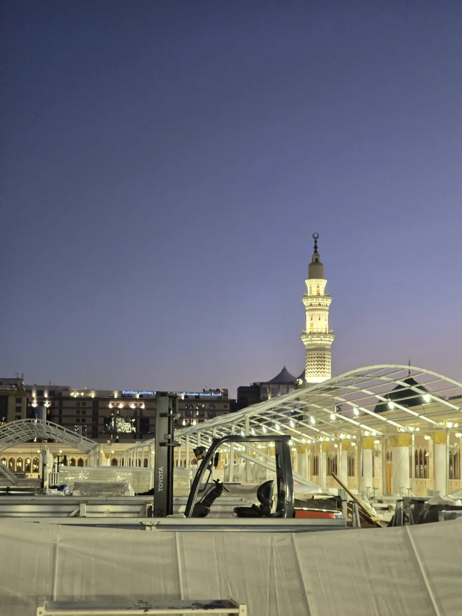 New Canopy Being Constructed at Masjid an Nabawi Rooftop 2