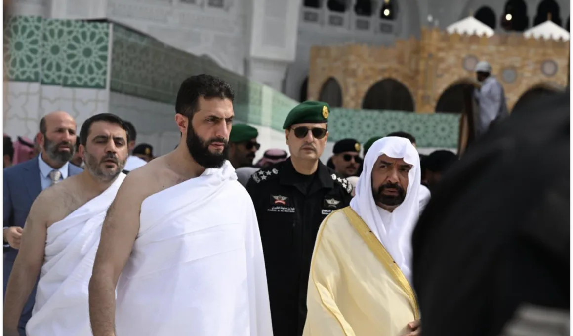 Syrian President Ahmed Al Sharaa performing Umrah