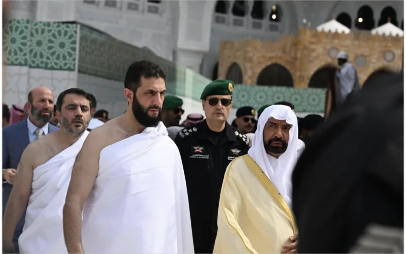 Syrian President Ahmed Al Sharaa performing Umrah