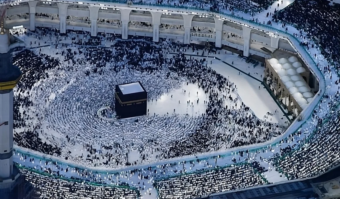 aerial photo kaaba ramadan