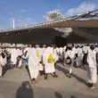 hajj pilgrims going towards jamaraat 2025