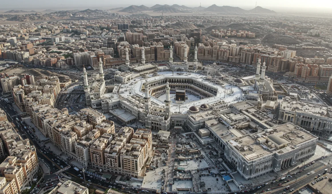 mecca aerial shot AI generated