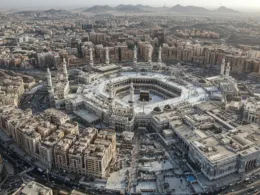 mecca aerial shot AI generated