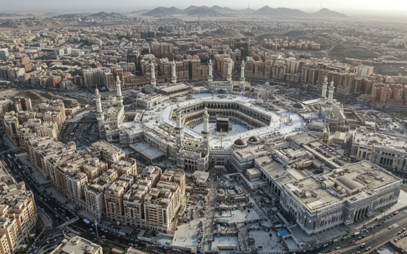 mecca aerial shot AI generated