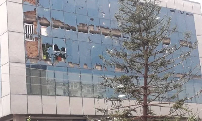 Hailstorm Causes Widespread Damage at Faisal Mosque in Islamabad 7 building damaged hailstorm islamabad april 2025